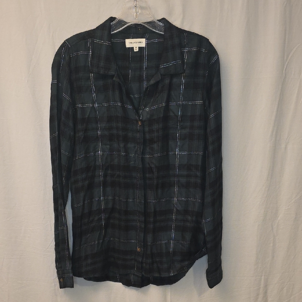 Thread & Supply Dark Plaid Shirt